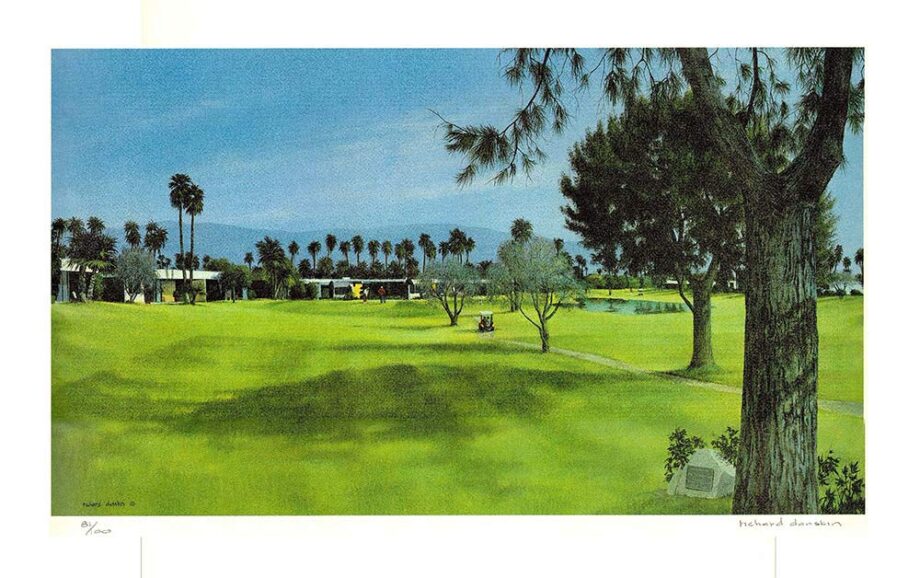 Ike hole in one - a limited edition lithographic print by Richard Danskin