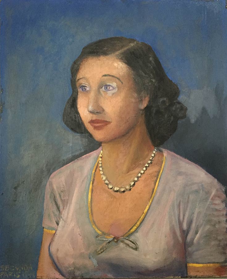 Kate Lebeaux a portrait in oil by Arthur Secunda