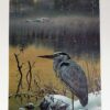 Carl Brenders limited edition print of the Great Blue Heron Late Snow