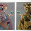 James C. Christensen limited edition color lithographs titled Two Sisters