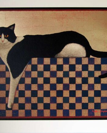 Pavanne In Gold by John Simpkins a limited edition cat art print