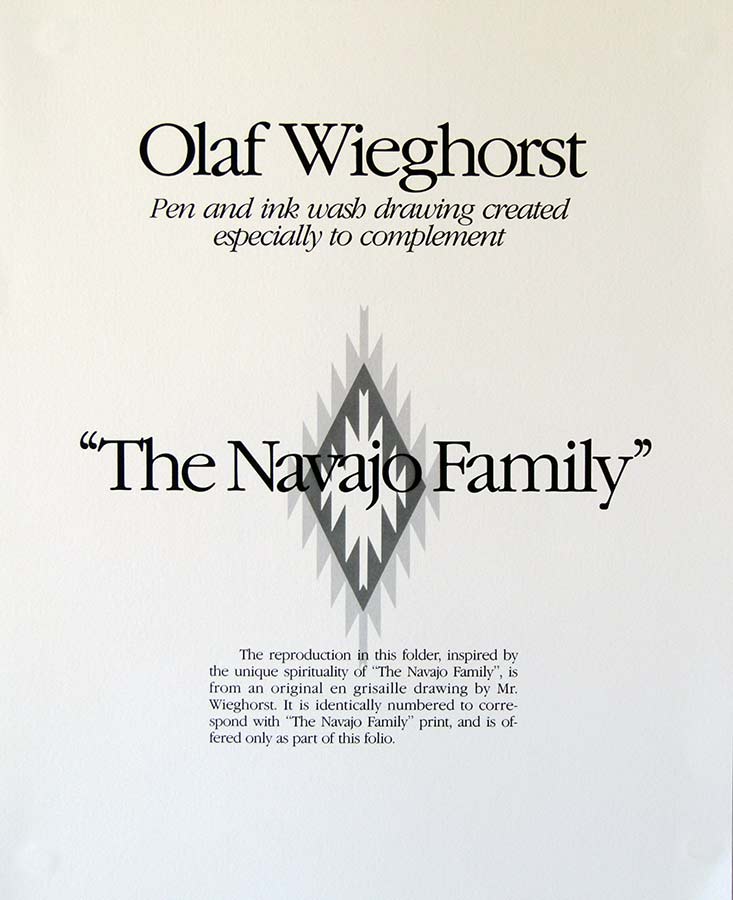 The Navajo Family by Olaf Wieghorst a Native American limited edition print