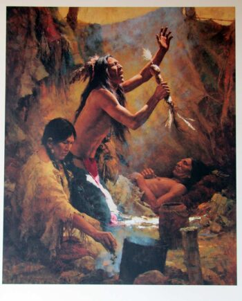 Medicine Man of the Cheyenne by Howard Terpning a sought after limited edition print
