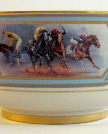 The Battle for the 1989 Triple Crown by Fred Stone porcelain bowl
