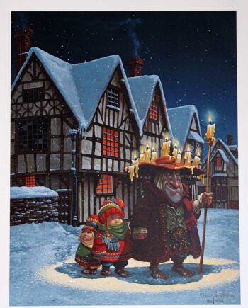 James C. Christensen limited edition color lithograph titled The Candleman