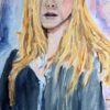 Jennifer Aniston - Original Mixed-Media Painting by Peter Daniels