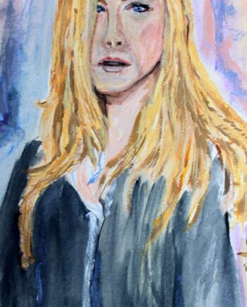 Jennifer Aniston - Original Mixed-Media Painting by Peter Daniels