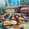 The Bridge. a watercolor painted by International Artist; Peter Daniels