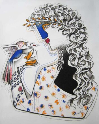 Drawing Prince - soft pastel on paper by Rajesh Choudhari