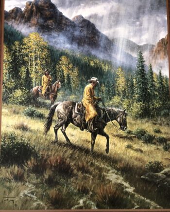 Cowboys in the Rain by Jack Terry cowboy artist