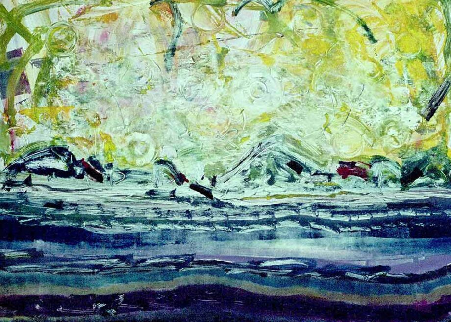 Bay of Naples a silkscreen by Arthur Secunda