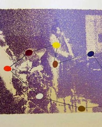 Constellations a silkscreen and mixed media print by international artist Arthur Secunda