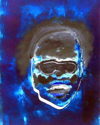 Ray Charles a monotype print by Arthur Secunda a part of the Jazz Suite