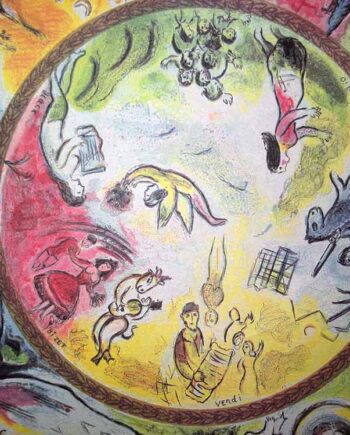 Marc Chagall a lithographic print Paris Opera Ceiling