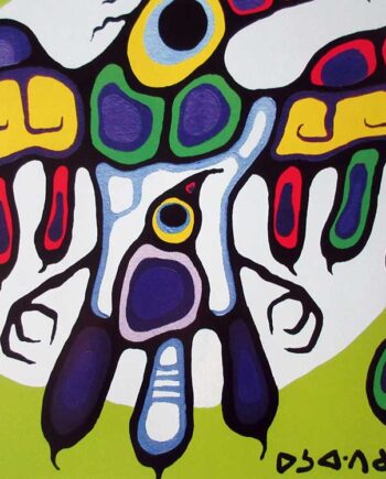 Norval Morrisseau - Thunderbird Protects Young