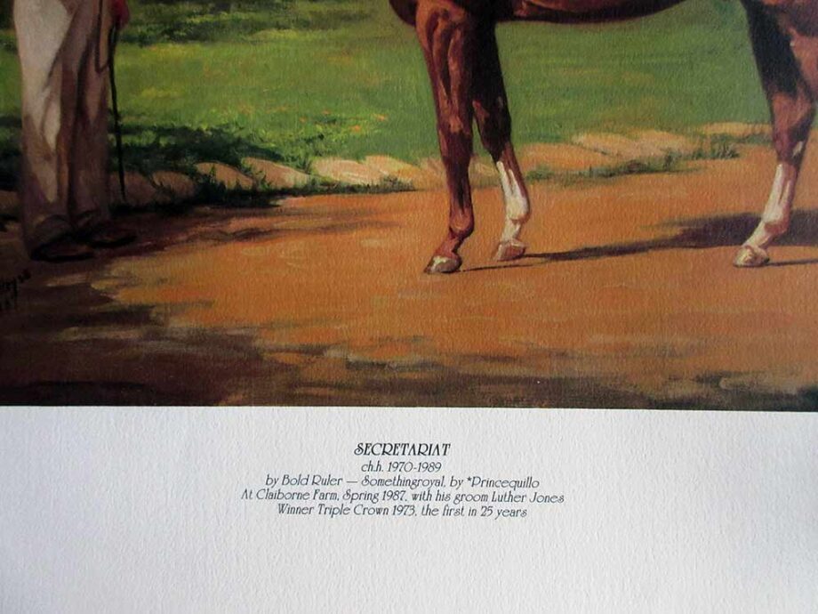 Helen Hayse noted horse racing artist Secretariat - 1973 Triple Crown Winner