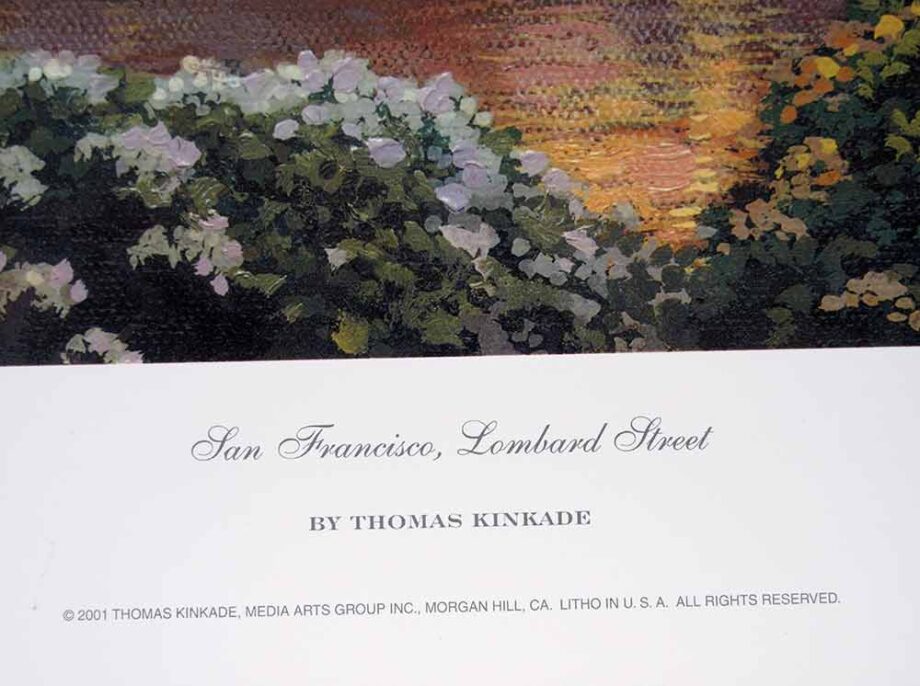San Francisco Lombard Street an art print by The Painter of Light Thomas Kinkade