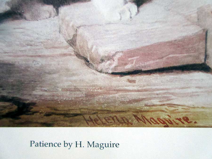 English artist Helena Maguire - Patience a lithographic print