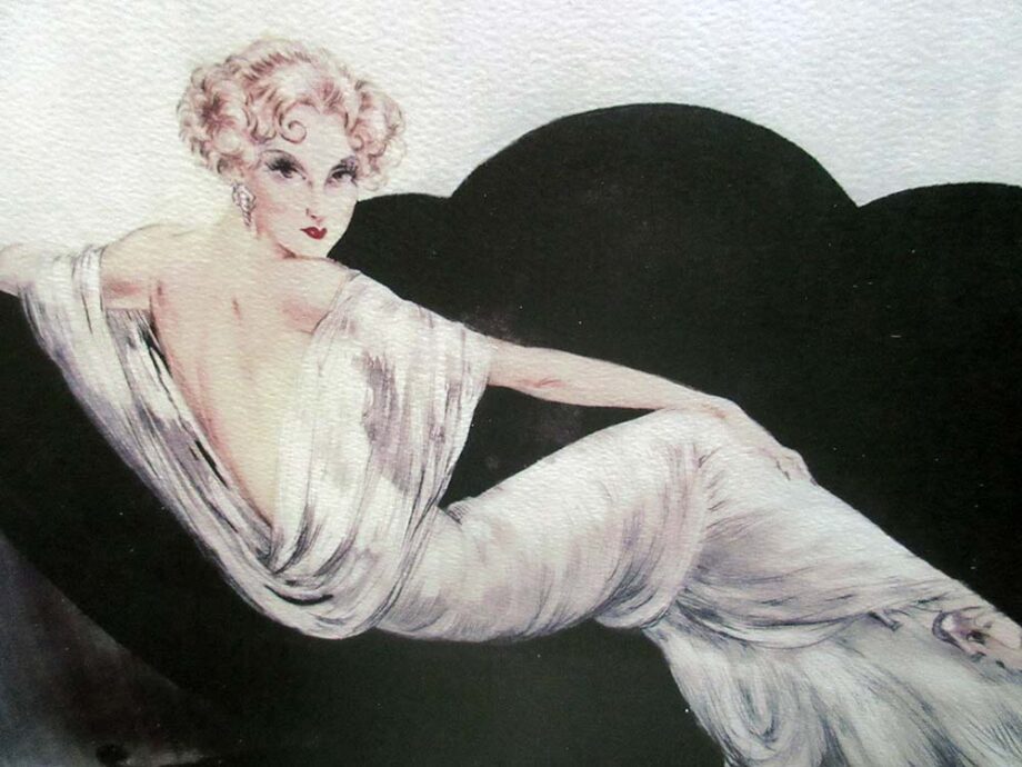 Sofa a Limited Edition 25/175 Art Deco Archival Lithographic Print by Louis Icart