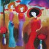 Ladies a limited edition Serigraph print by artist Moshe Leider