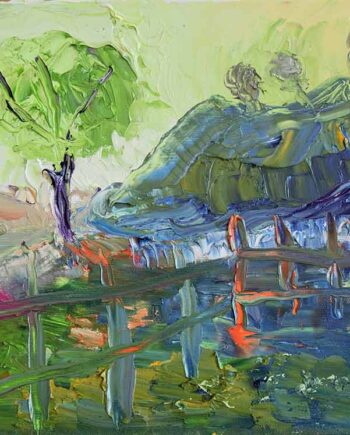 Landscape in color II an oil painting by Dusan Krivsky