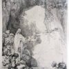 Etching on Off White Laid Paper by Amand Durand, After Rembrandt