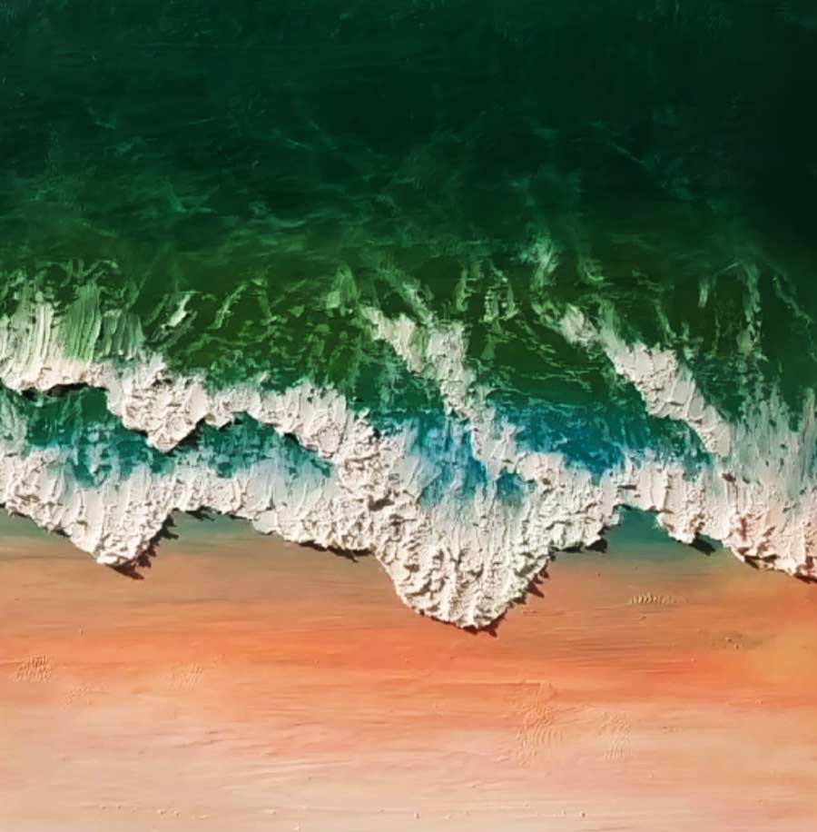 Wave a Pastel Painting by artist Diana Chan