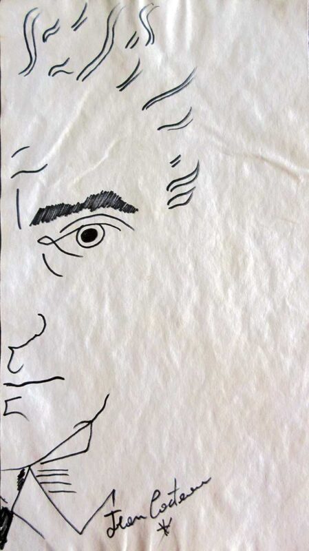 Jean Cocteau | Self Portrait Ink On Paper Drawing By Artist