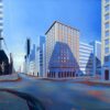 Exploration VI - oil on canvas - lower Manhattan financial district by David Vincent Wheeler