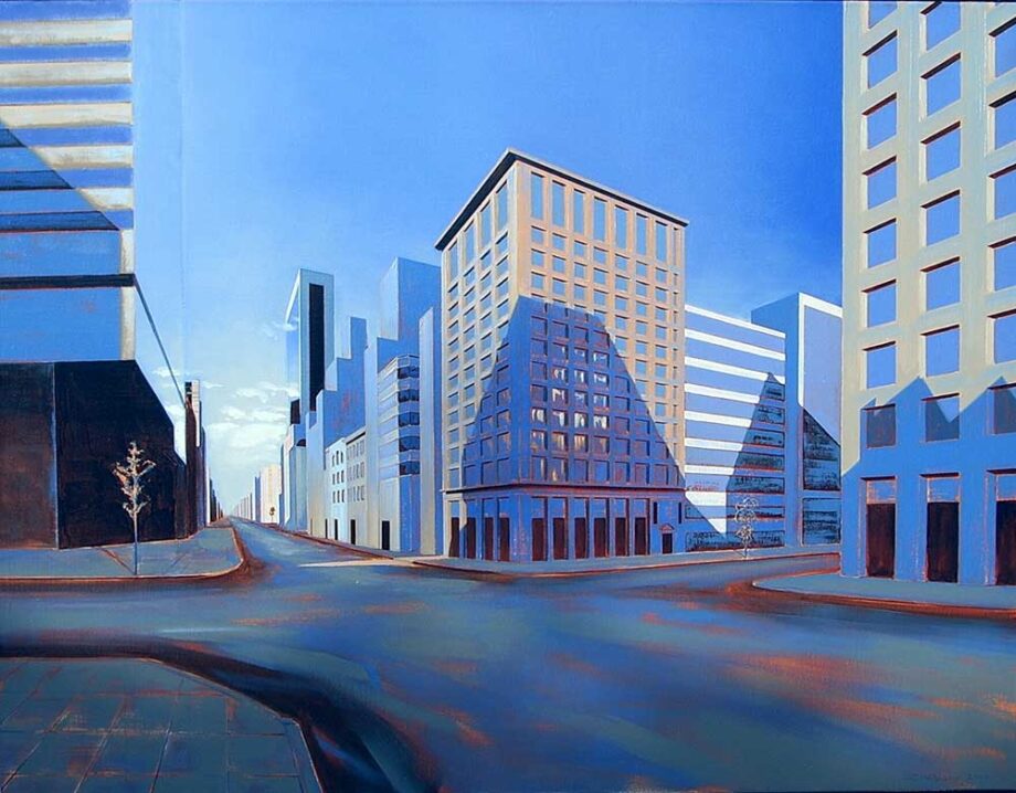 Exploration VI - oil on canvas - lower Manhattan financial district by David Vincent Wheeler