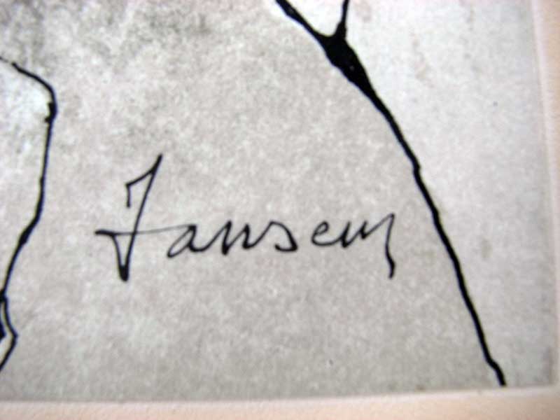 Jean Jansem artist of En Repose a lithographic art print