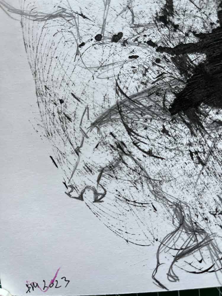 Israeli artist Leni Smoragdova • o$@R / Mother’s Milk - {$M} Drawing Ink on Paper