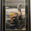 Return to Titletown, professionally framed outstanding print, autographed by #4, Brett Favre of the Green Bay Packers commemorating Super Bowl XXXI, including verified hologram, this Don Kloetzke