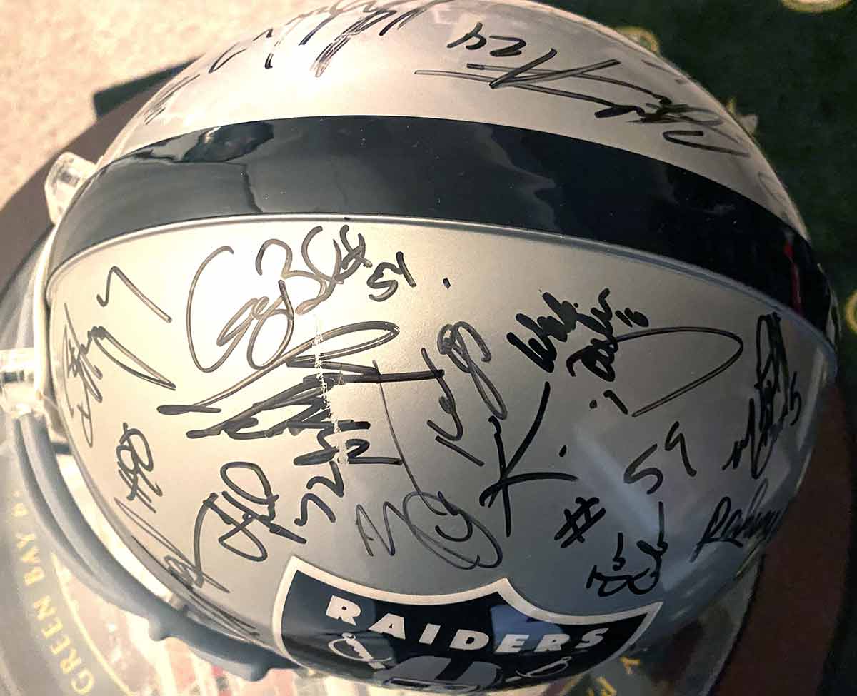 Oakland Raider Greats - Autographed Authentic NFL Football Helmet — What  For! -Authentic Autographed Sports Memorabilia