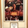 Celebrating the amazing career of Michael Jordan with the Chicago Bulls, this Artist Proof by Robert Stephen Simon incorporates the following quote: Michael on Michael "When I step onto the court, I'm ready to play, and if you're playing against me, then you'd better be ready too. If you're not going to compete, then I'll dominate you." Includes Certificate of Authenticity within the framework. Available now from Art Agents International Collectibles division where creative and valuable collectibles are bought, sold, resold, brokered, and listed in a secure and private manner globally