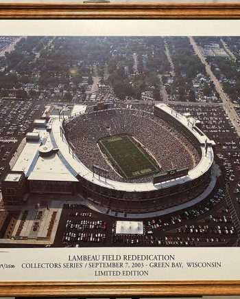 Celebrating the Rededication of Lambeau Field on September 7, 2003 after substantial renovations. 2003 Collectors Series by Michael Gustafson