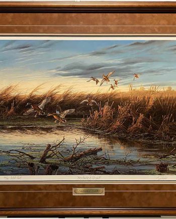 Secluded Pond a printed lithograph Signed by the Artist, Terry Redlin. Limited Edition Artist Proof from 1980. Includes Certificate of Authenticity. Available now from Art Agents International where creative collectibles are bought, sold, resold, brokered, and listed in a secure and private manner globally