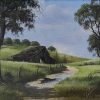 Oil Painting on Canvas by Richard Danskin titled Puddles on the Road - Available now from Art Agents International where fine art paintings and prints are bought, sold, resold, brokered, and listed in a secure and private manner globally