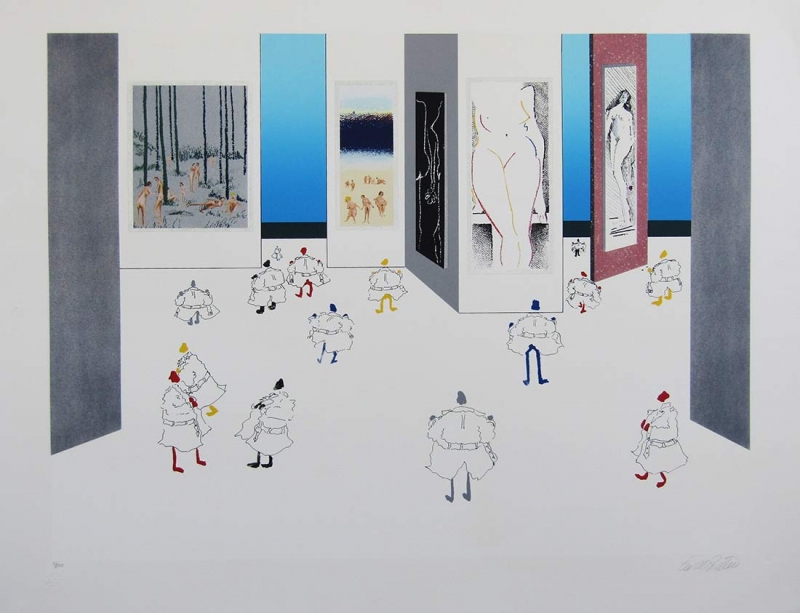Flasher's Convention by Leo Posillico a popular limited edition print - available now from ArtAgentsInternational.com where unique art is bought and sold in a secure and personal manor Flasher's Convention by Leo Posillico a popular limited edition print