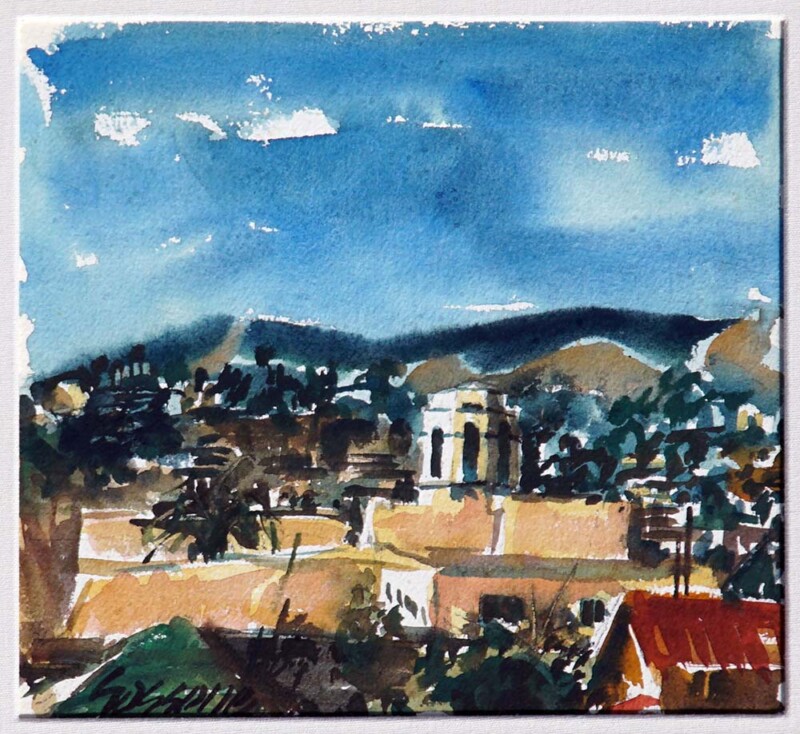 Marco Sassone original Watercolor Painting the Laguna Hotel available now on ArtAgentsInternational.com where great art is bought and sold in a secure and personal manner Marco Sassone original Watercolor Painting the Laguna Hotel