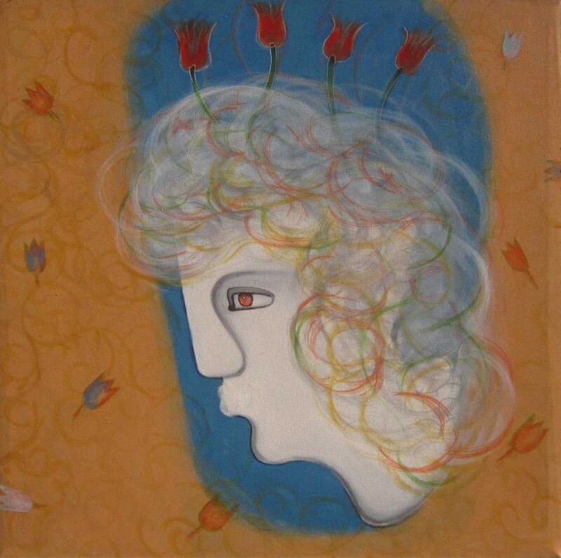 Beautiful Thoughts Of Conscious Mind an acrylic painting by Rajesh Choudhari