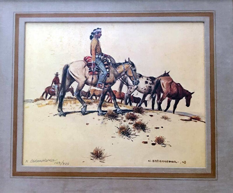 Horses horses Always Horses by Nick Eggenhofer famous western artist and illustrator