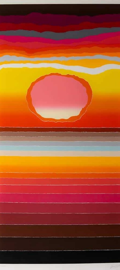 Hawaiian Sunset an iconic hand pulled Serigraph 1978 Hawaiian Sunset an iconic hand pulled Serigraph 1978 by noted artist Arthur Secunda (1927 - 2022)
