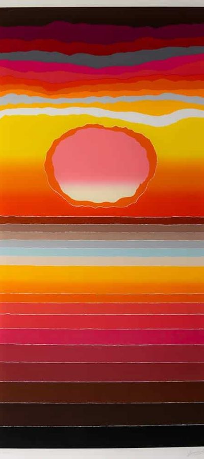 Hawaiian Sunset an iconic hand pulled Serigraph 1978 by noted artist Arthur Secunda (1927 - 2022)